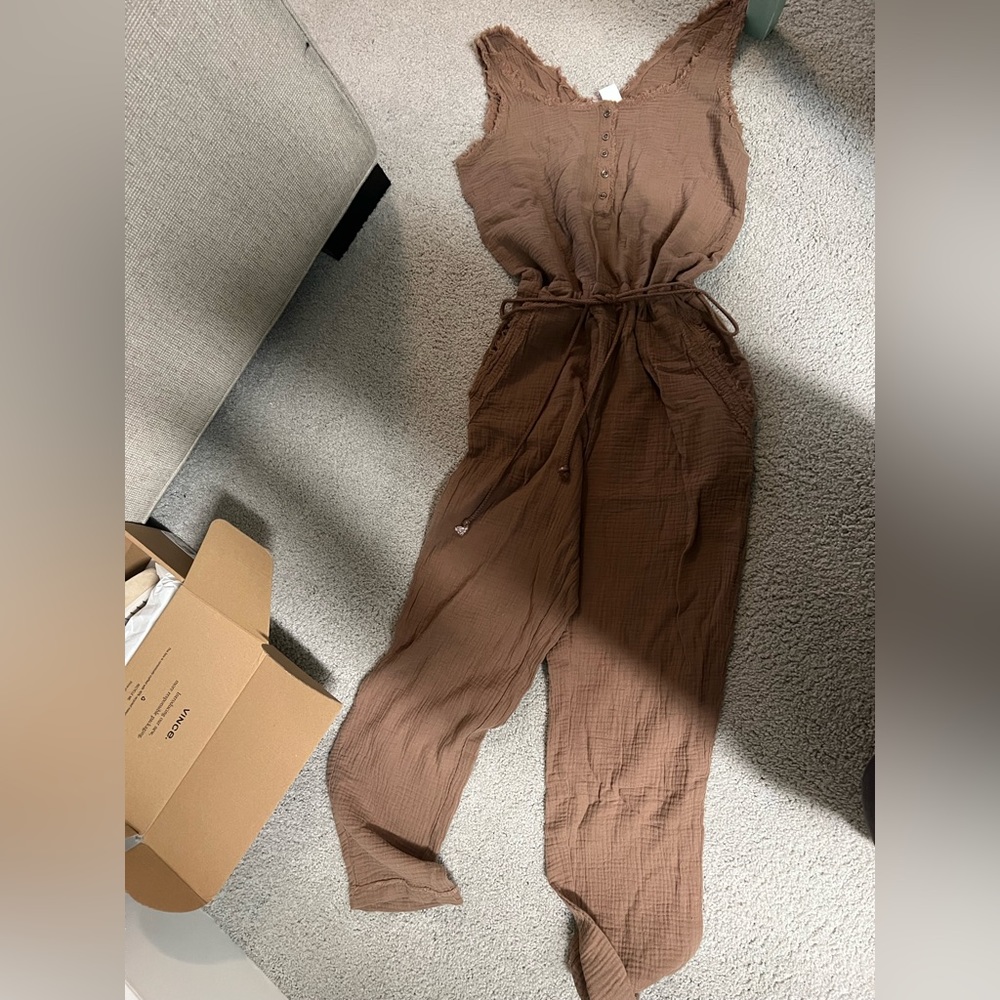 Tan jumpsuit